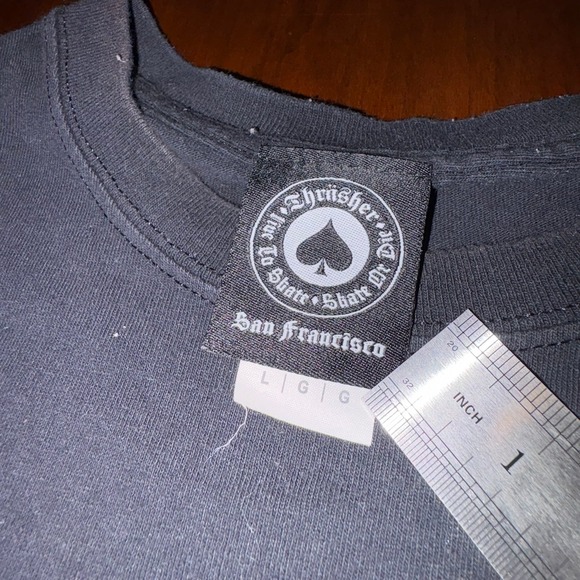 Thrasher Magazine Flame Logo Graphic T Shirt Large Skateboard Tee - Picture 4 of 5